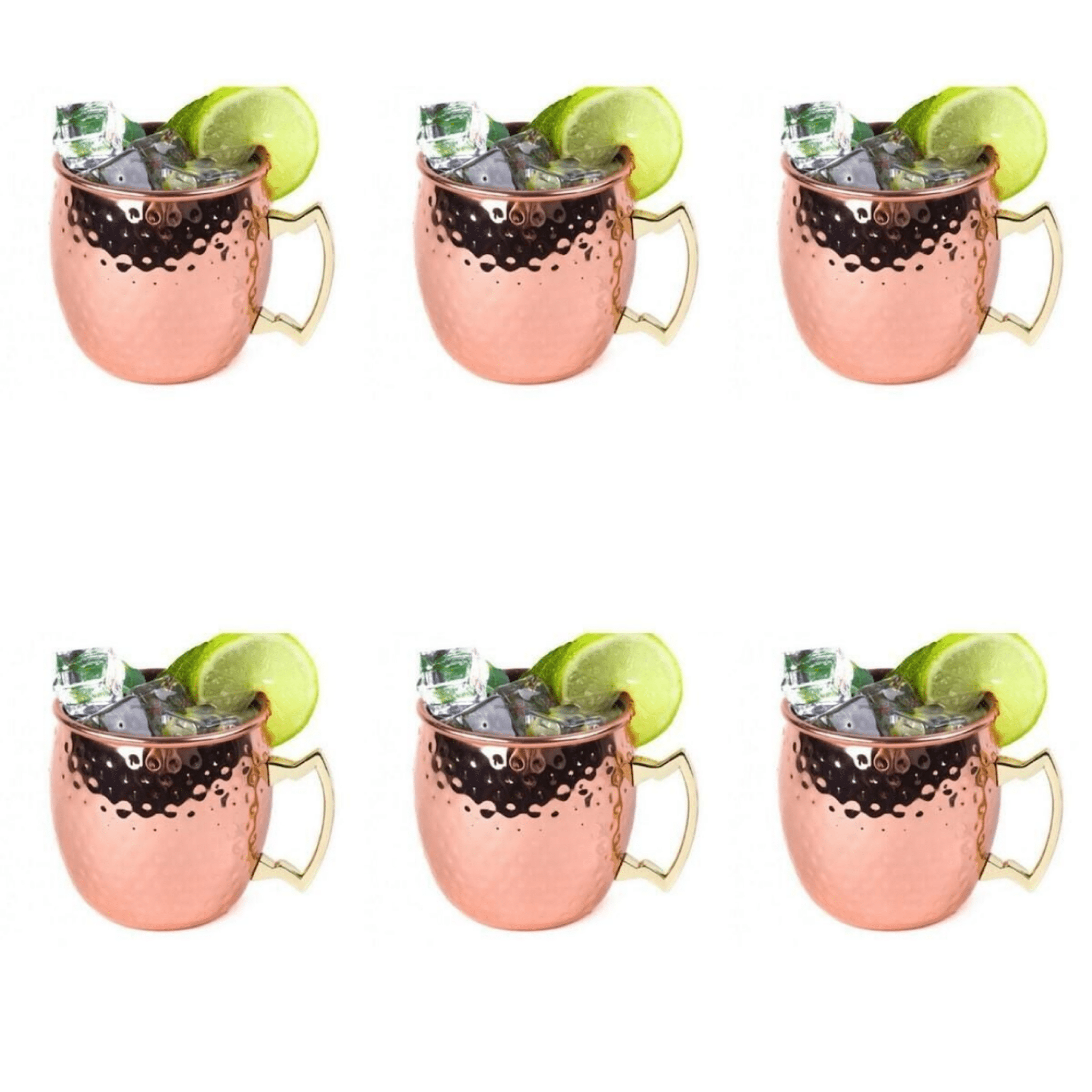 6’lı Bakır Mojito Bardağı Seti – El Yapımı, Vintage ve Şık Soğuk İçecek Bardakları | Luxury Turkish Tea Set - Bardak | DUKKANI ISTANBUL