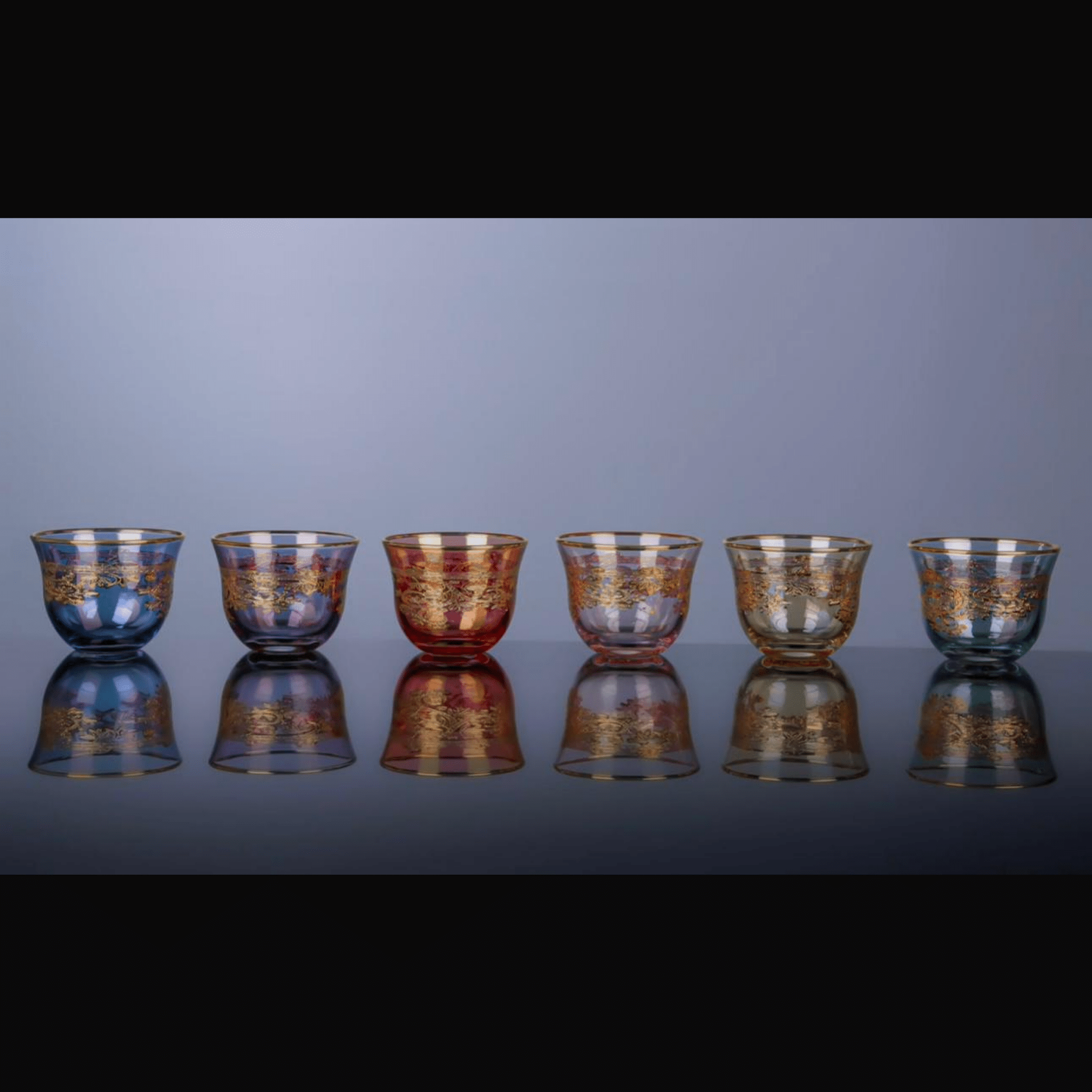 Çay Bardağı Takımı 6 Kişilik 12 Parça Pantograf Mix | Luxury Turkish Tea Set - Bardak | DUKKANI ISTANBUL