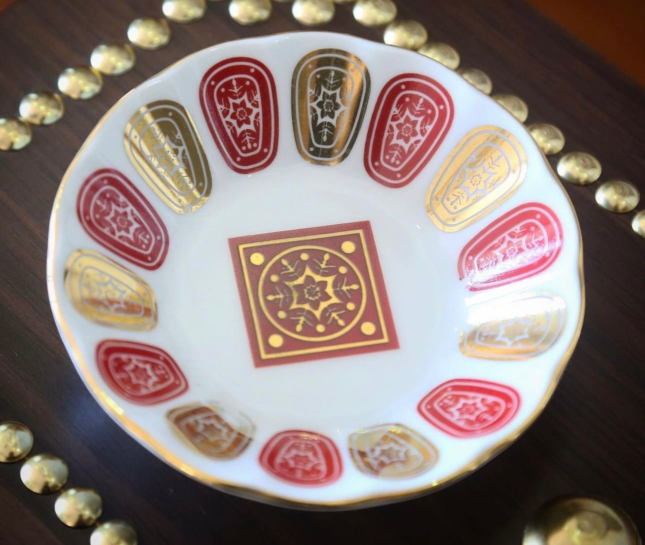 Porselen Çay Tabağı Seti 6 kişilik Acem klasik Asil Renkler | Luxury Turkish Tea Set - Tabak | DUKKANI ISTANBUL
