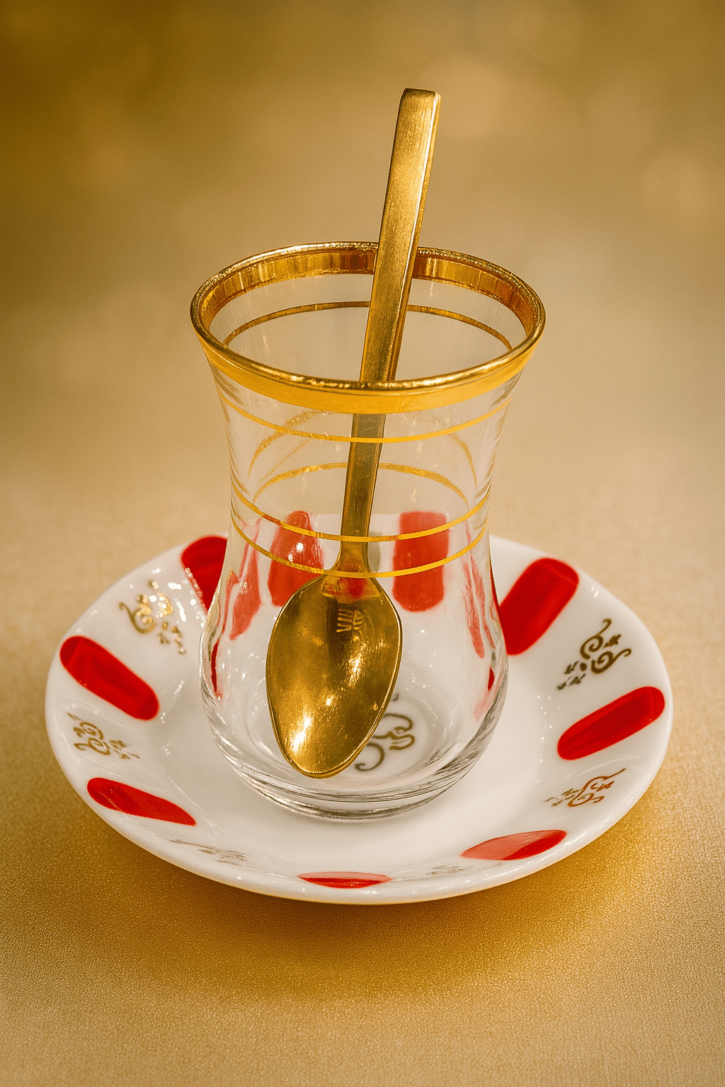 6 kişilik çay bardağı seti acem klasik osmanlı çay tabağı seti | Luxury Turkish Tea Set - | DUKKANI ISTANBUL