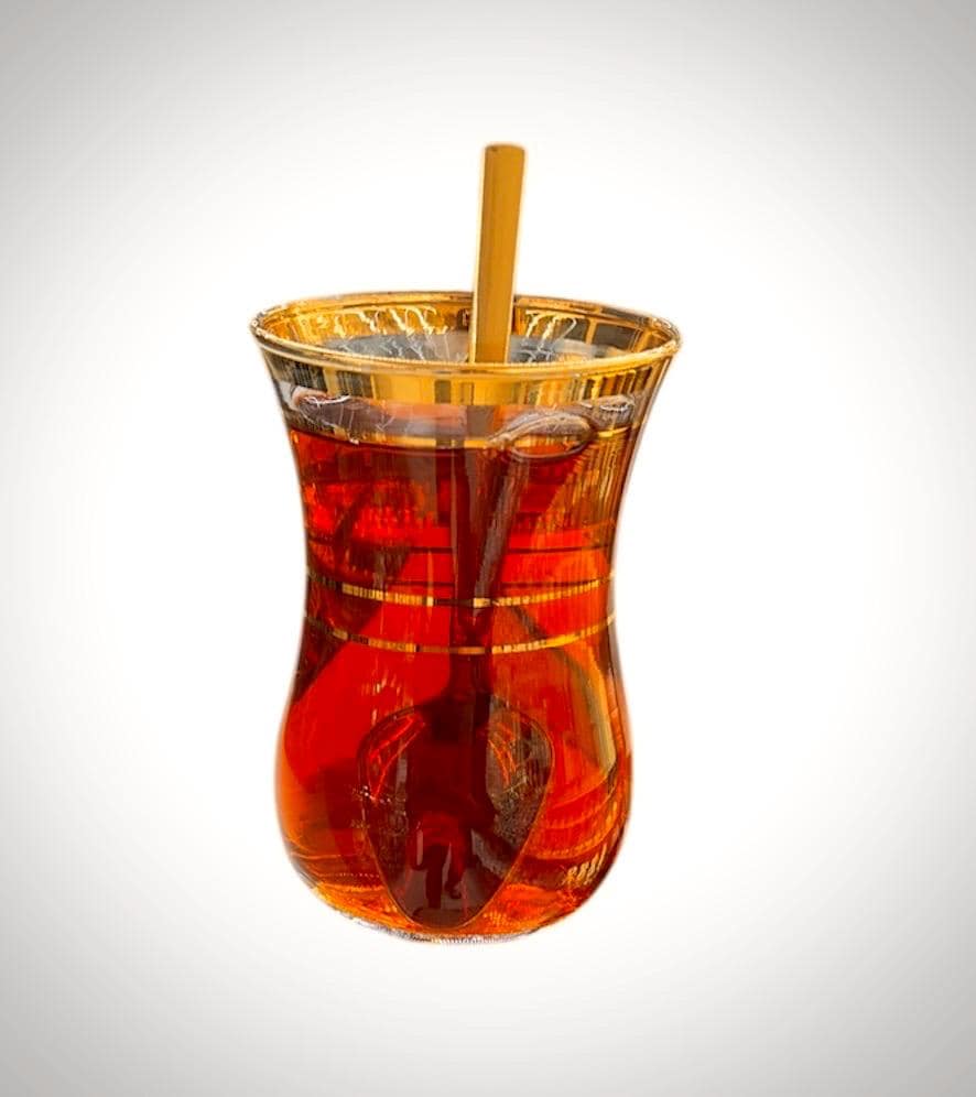 6 kişilik çay bardağı seti acem klasik osmanlı çay tabağı seti | Luxury Turkish Tea Set - | DUKKANI ISTANBUL