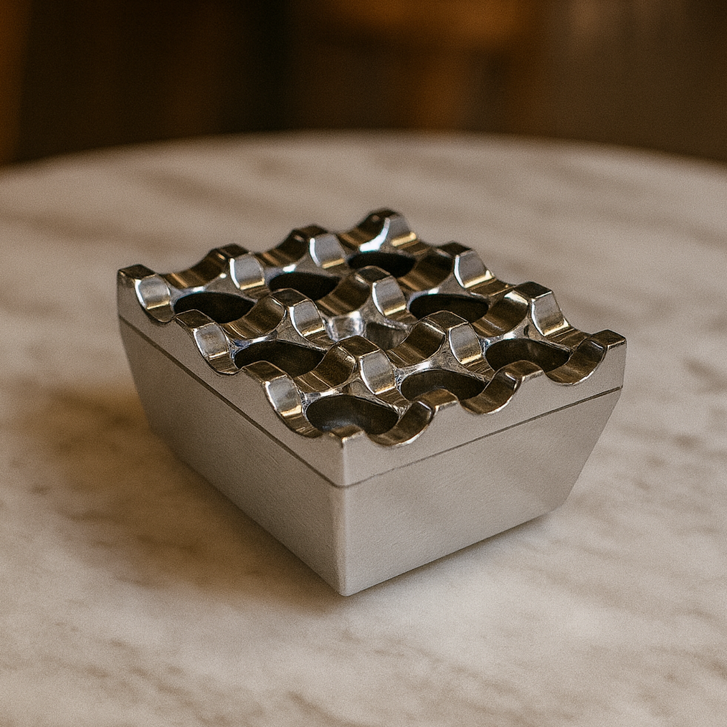 Gümüş Metal Küllük – 5’li -10'lu Toptan Paket | Restoran ve Kafe İçin Dayanıklı