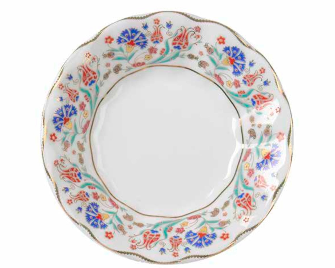 Porselen Çay tabağı 6 Kişilik Lalezar Çay Tabağı