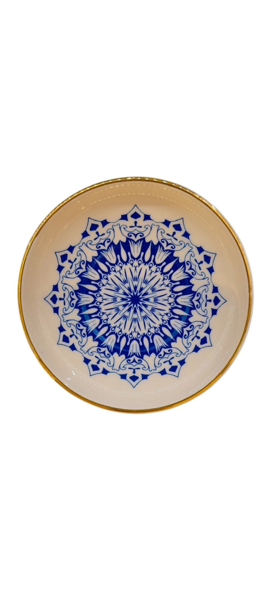 Antrasit Desenli 6’lı Altın Yaldızlı Çay Tabağı Seti – Çok Amaçlı Sunum Tabağı | Luxury Turkish Tea Set - Tabak | DUKKANI ISTANBUL