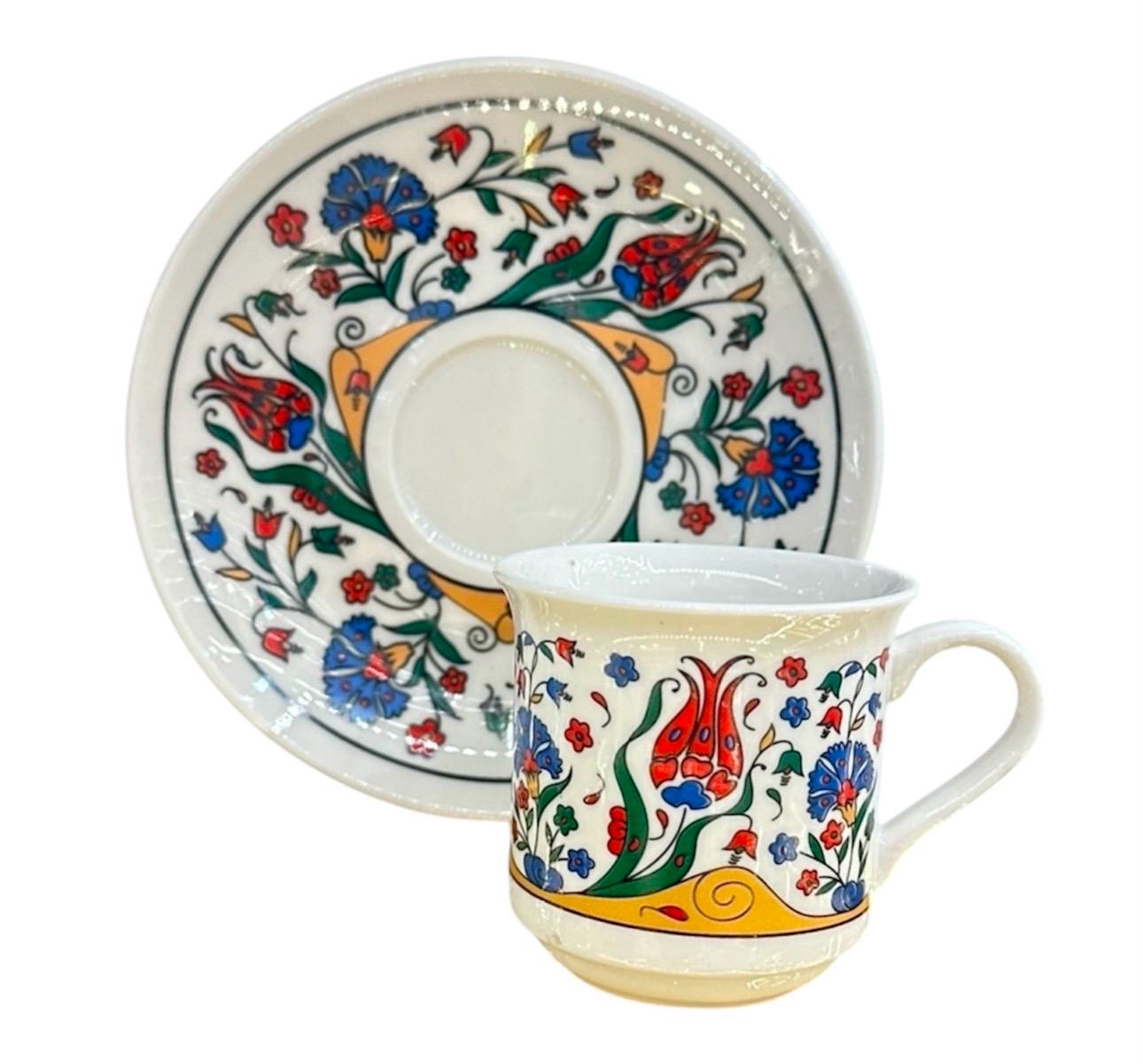 İpek – Lale Desenli Kahve Fincanı | İnceliğin ve Zarafetin Adı | Luxury Turkish Tea Set - | DUKKANI ISTANBUL