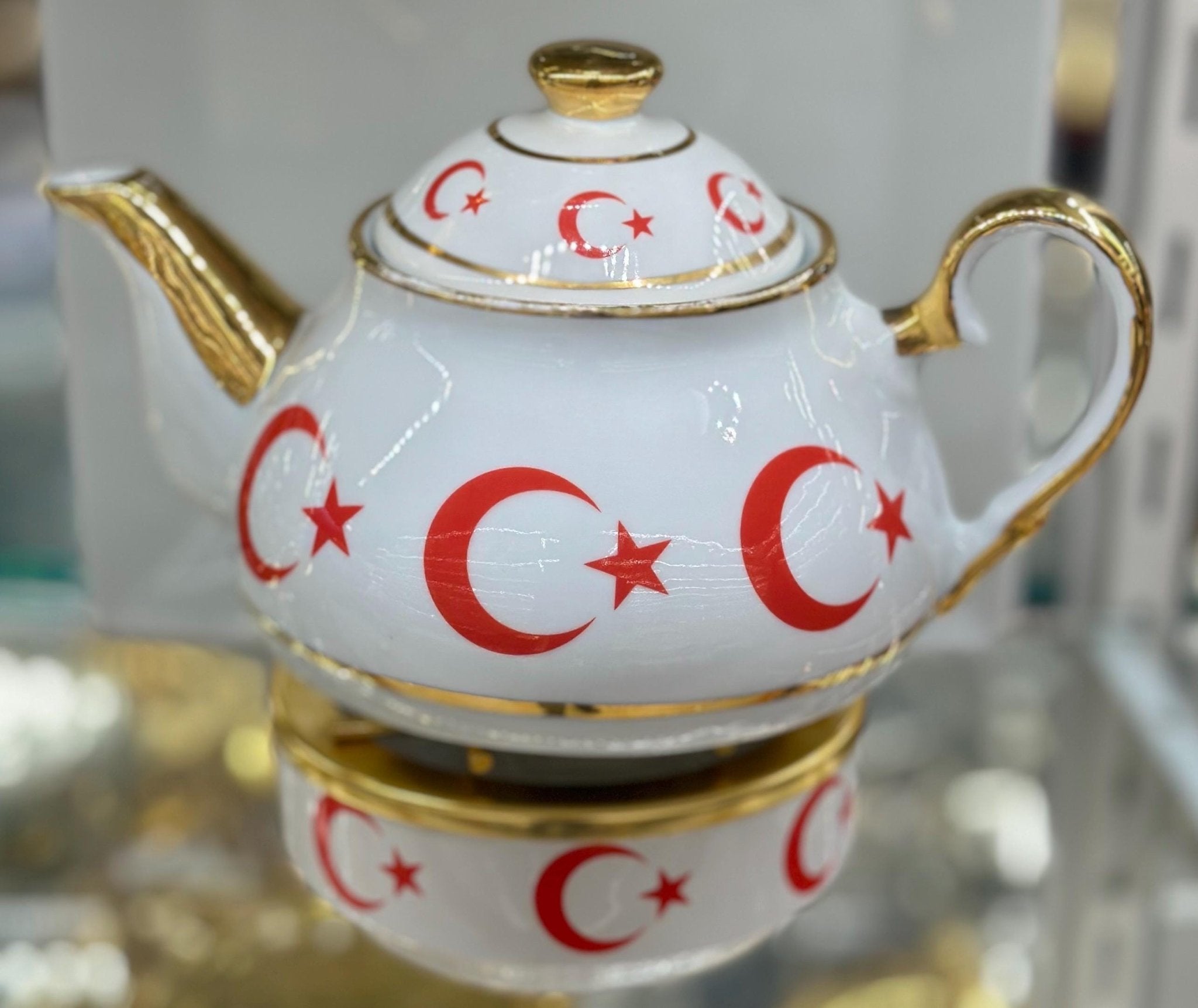 Isıtıcılı Çaydanlık HilaL – Gelenekten İlham Alan Gururlu Tasarım | Luxury Turkish Tea Set - | DUKKANI ISTANBUL