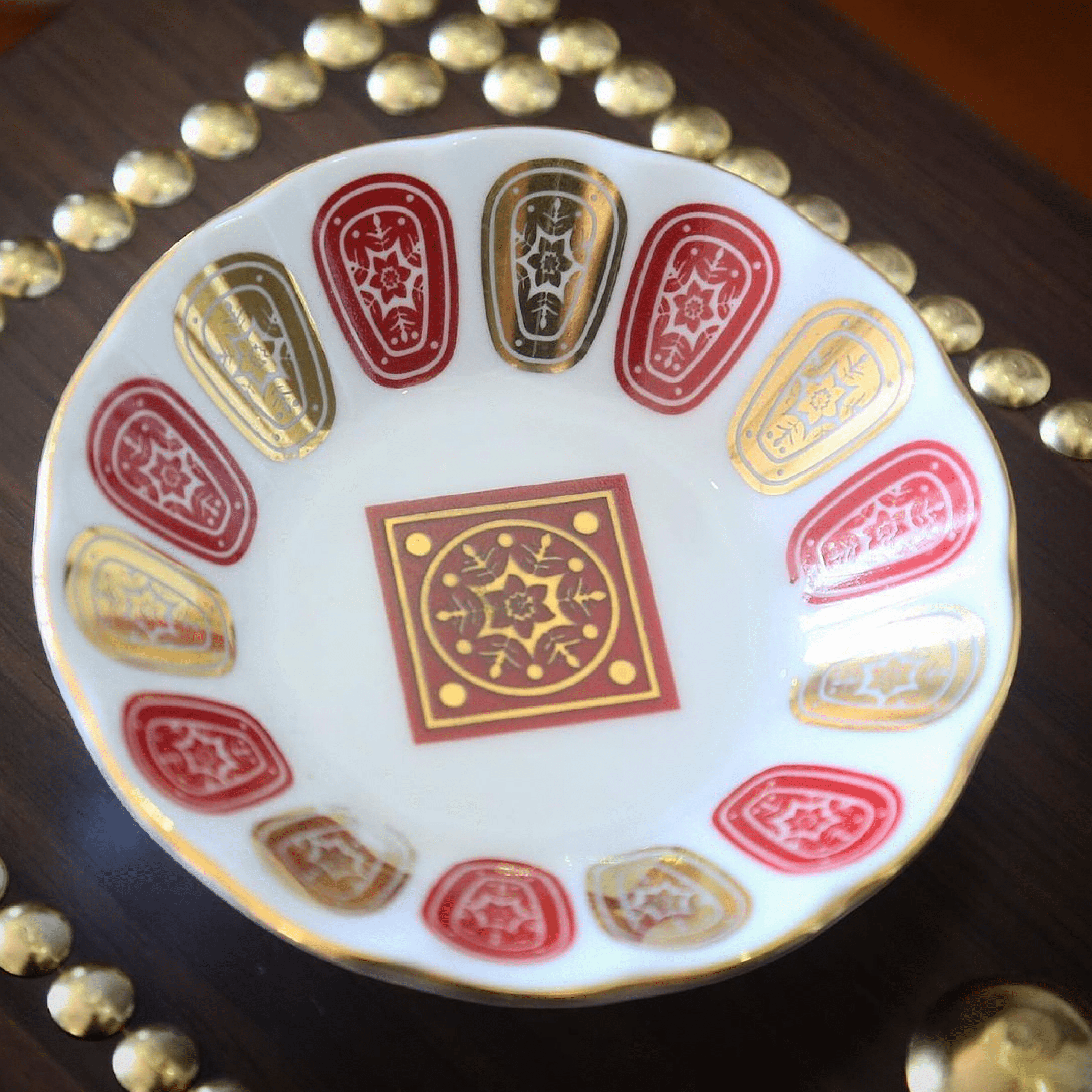 Porselen Çay tabağı Seti 6 kişilik Acem yeni MİX | Luxury Turkish Tea Set - Tabak | DUKKANI ISTANBUL