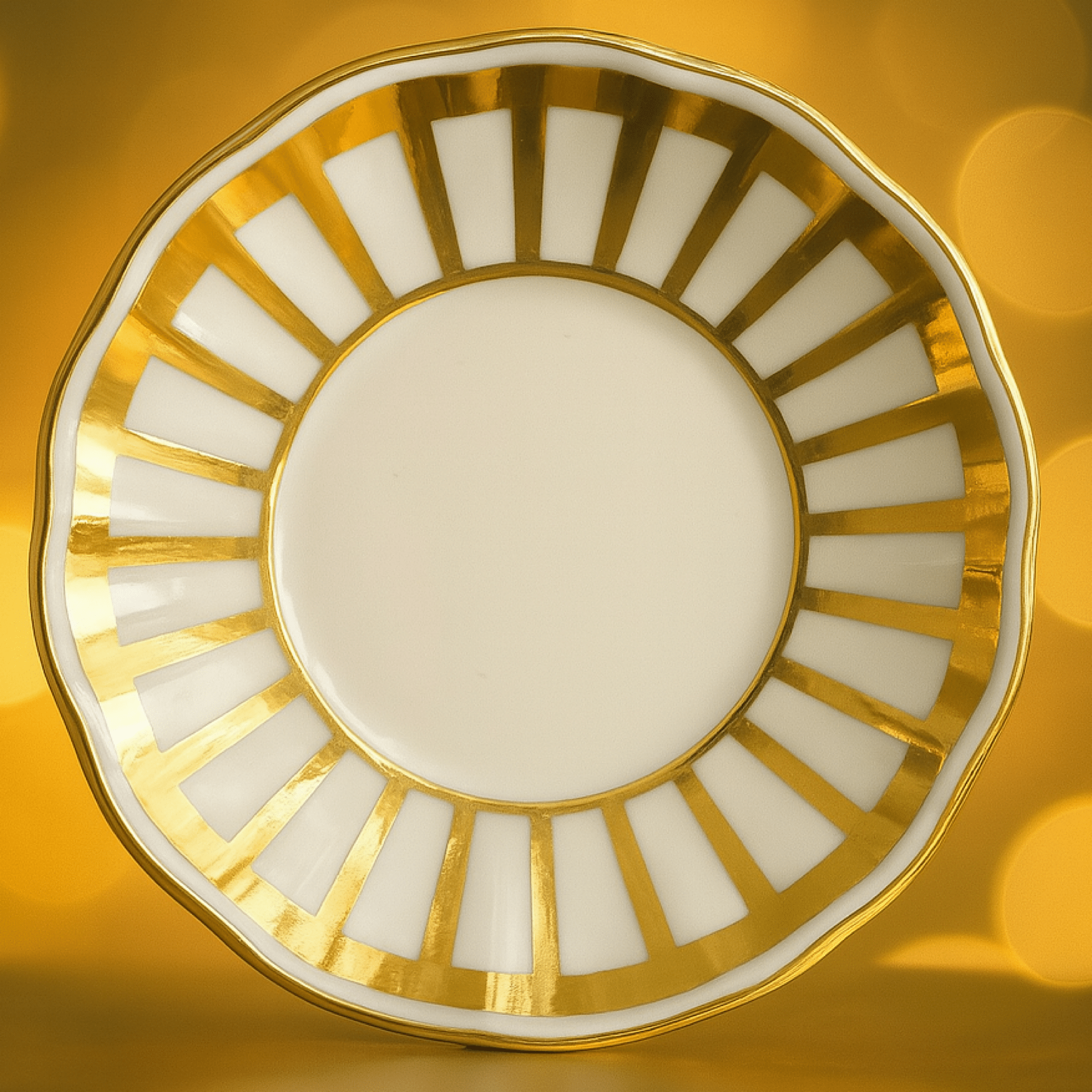 porselen Çay Tabağı Ve Kulpsuz Gawa Mırra Fincan Takımı 6 kişilik Altın Bant | Luxury Turkish Tea Set - Kahve Fincanı | DUKKANI ISTANBUL