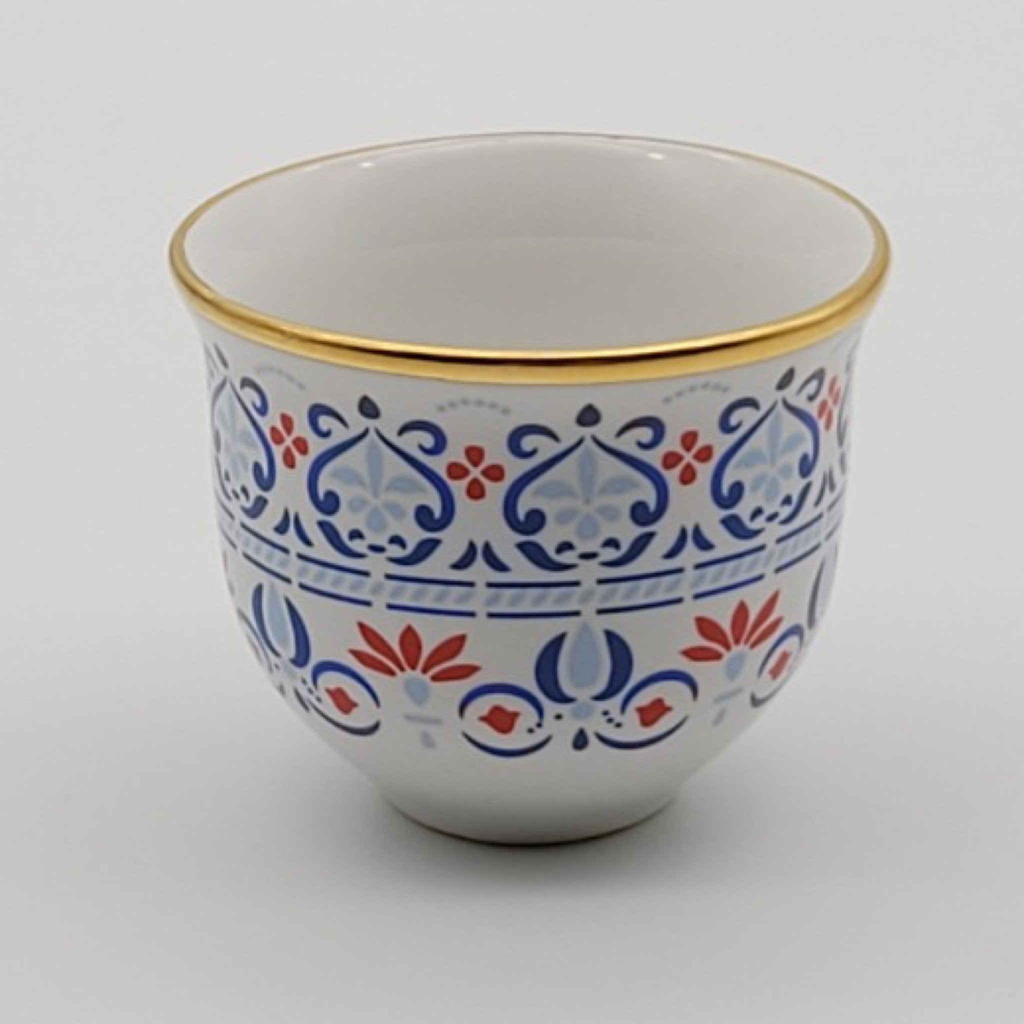 Porselen Gawa Fincan Takımı 6 Kişilik Rumi Kahve Fincanı | Luxury Turkish Tea Set - Kahve Fincanı | DUKKANI ISTANBUL