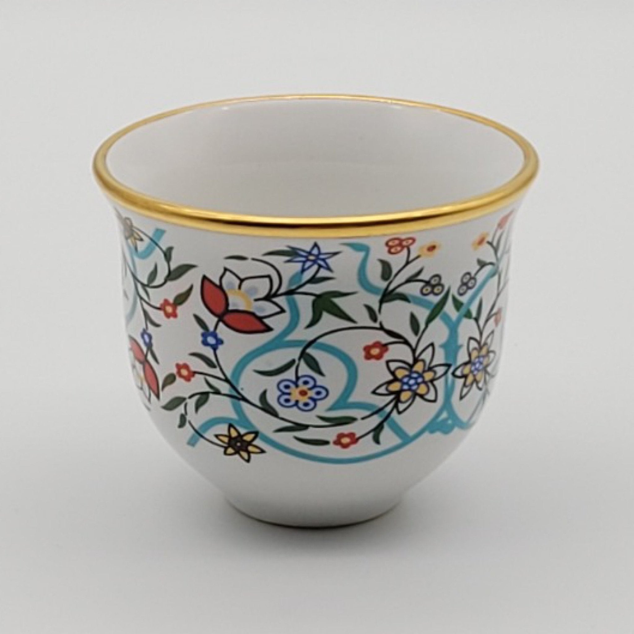 porselen Gawa Kahve Fincan Takımı 6 kişilik Ela Bahar | Luxury Turkish Tea Set - Kahve Fincanı | DUKKANI ISTANBUL