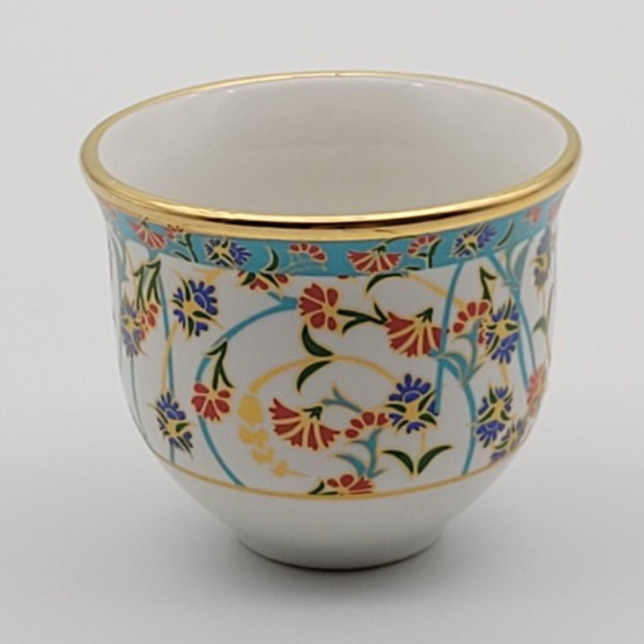 Sarmaşık Desenli Altın Yaldızlı Porselen Gawa/Mırra Fincanı – İnceliğin ve Geleneksel Zarafetin Buluşması | Luxury Turkish Tea Set - Kahve Fincanı | DUKKANI ISTANBUL